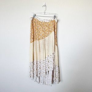 [American Eagle Outfitters] Boho Patchwork Hi-Low Ditsy Floral Maxi Skirt Sz XL